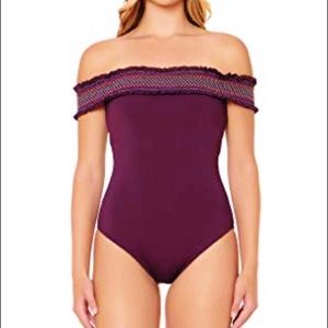 Bleu Rod Beattie Off shoulder one piece swimsuit 8